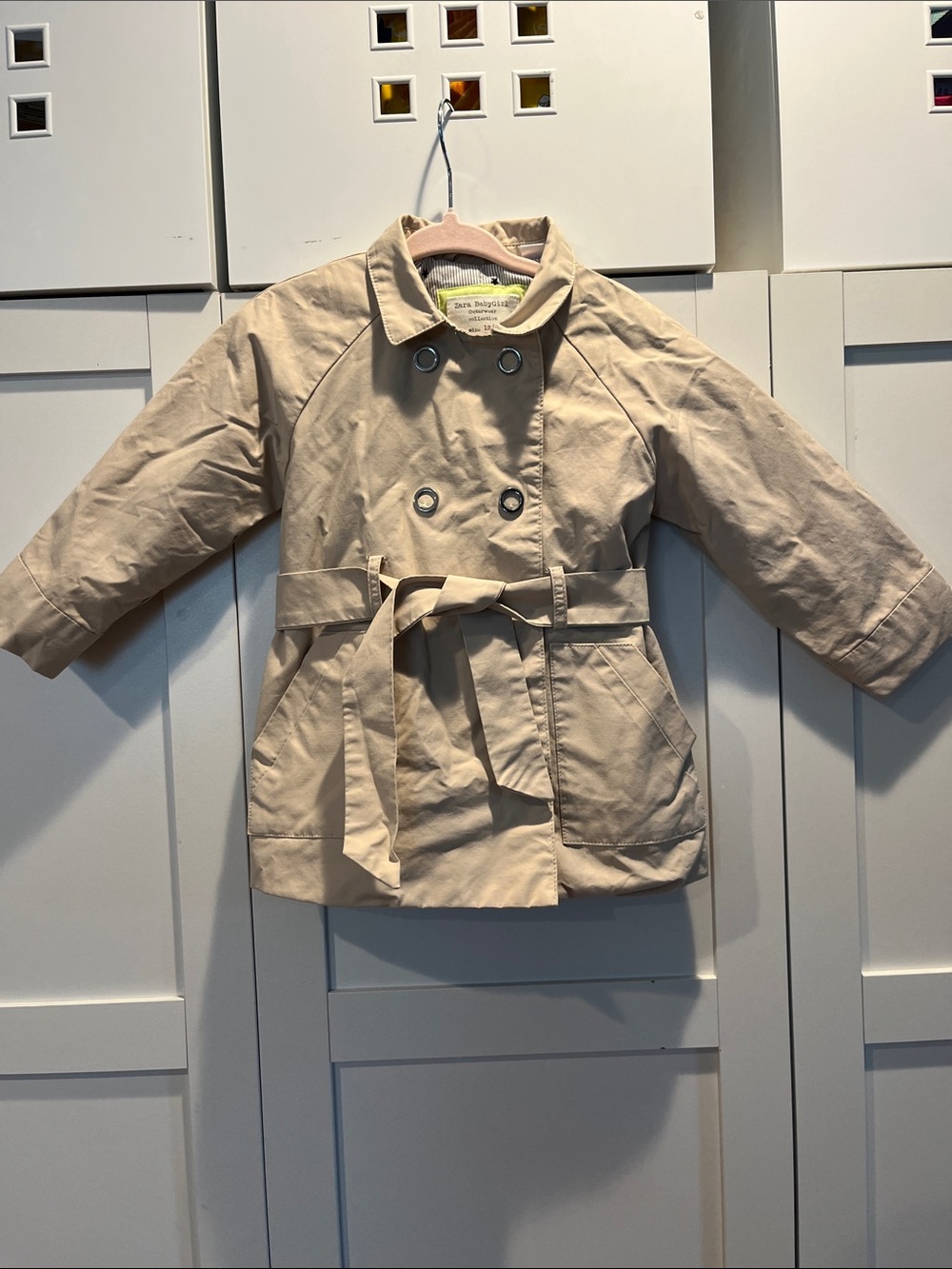 Zara Classic Beige baby girl Belted Trench Coat